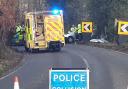 Emergency services in Gravel Lane, Chigwell, following the collision. Photo: Wilson Chowdhry