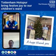 Spurs and England striker Harry Kane MBE called children and staff on Dolphin Ward at the Princess Alexandra Hospital Trust