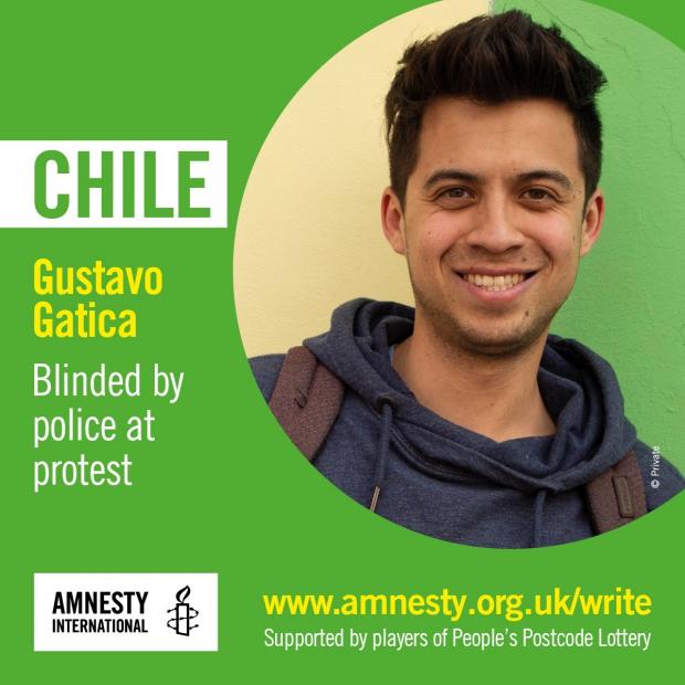 Epping Forest Guardian: Gustavo Gatica was blinded by police at a protest in Chile