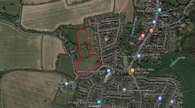 Epping Forest Guardian: The proposed site in Greensted Road, Chipping Ongar. Photo: Google Maps