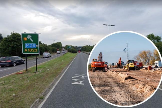 Improvement work to junction 28 of the M25 –  between the M25 and the A12 in Brentwood - is scheduled to start in spring 2022. Photos: Google/Pixabay