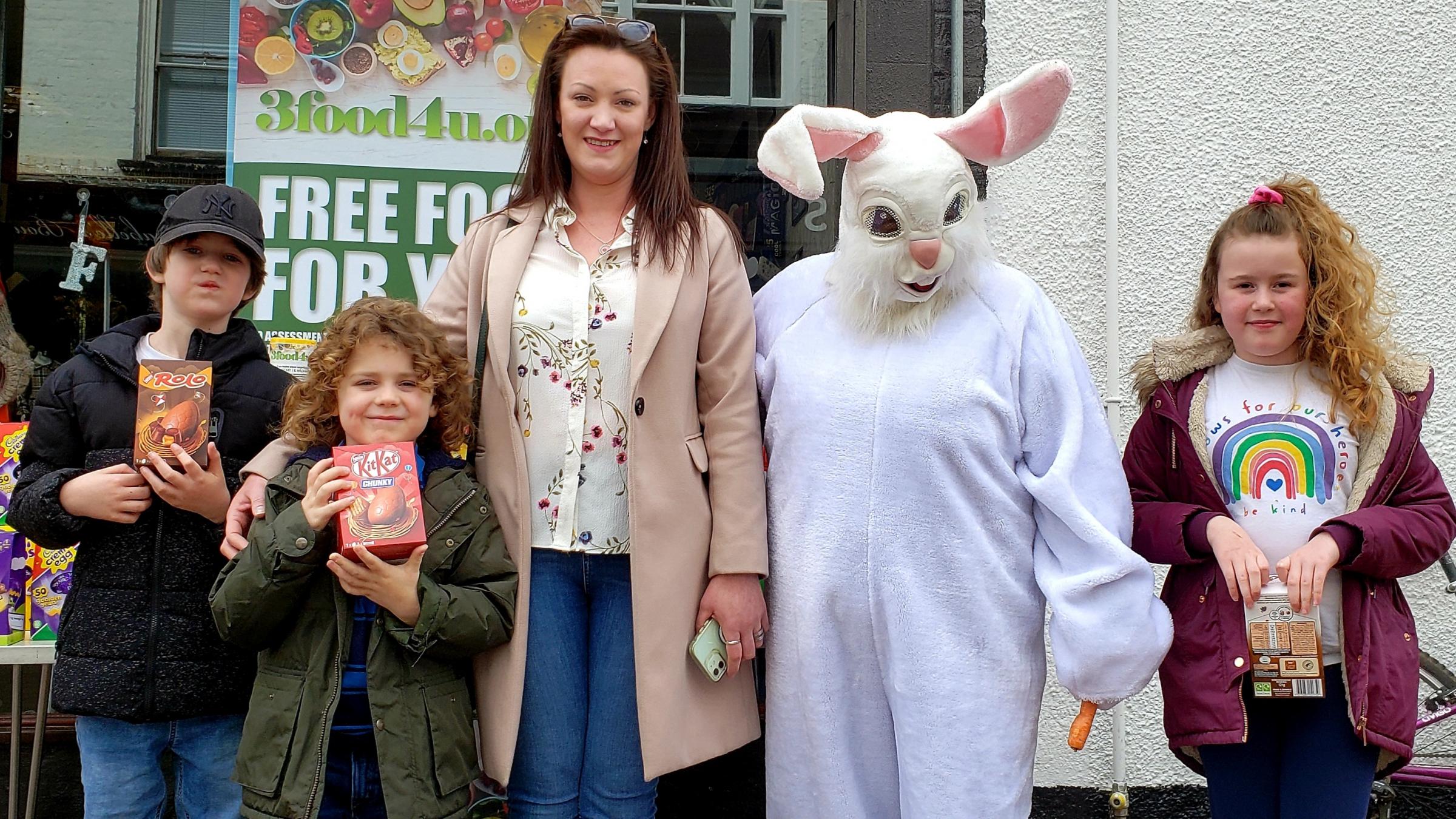Bunny Mersaides Fowler gave out eggs on Good Friday and Easter Monday