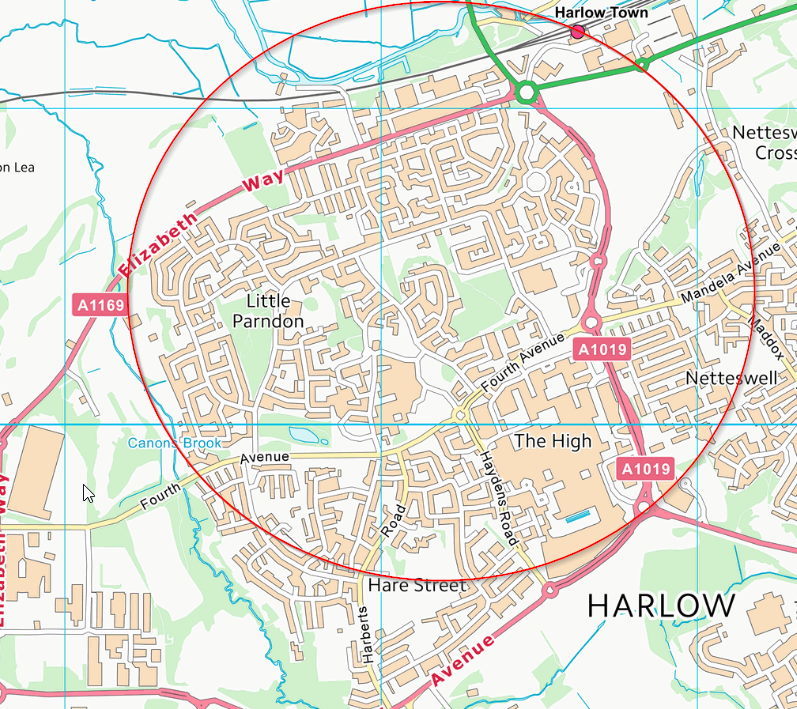 This map shows there area where stop and search powers were expanded. Photo: Essex Police