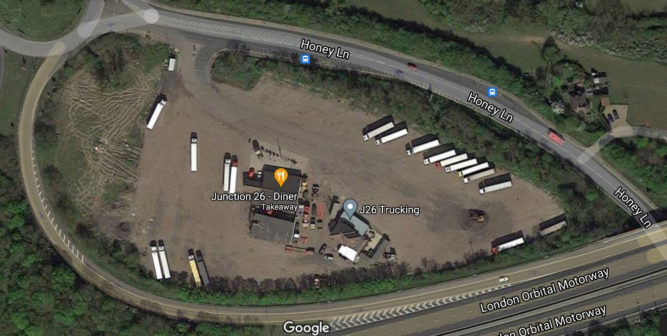 The J26 Diner site in Waltham Abbey. Photo: Google Maps