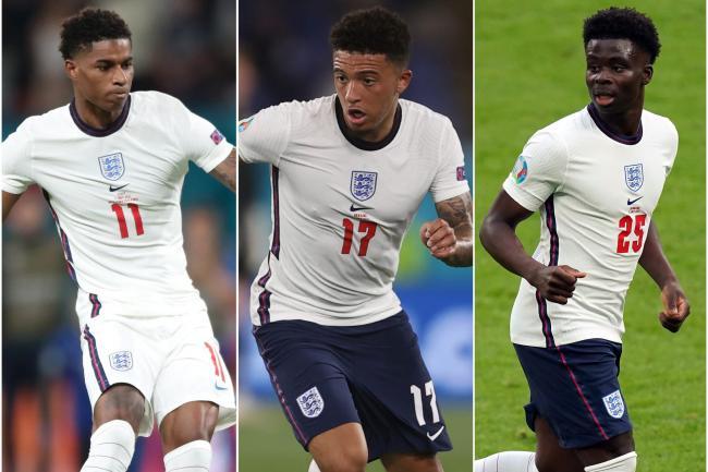 Racist abuse was aimed at Rashford, Sancho and Saka on social media after they missed penalties in the Euro 2020 final. Photos: PA