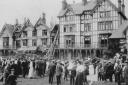 Firefighters tackling the fire at the Royal Forest Hotel in 1912. Credit: Gary Stone
