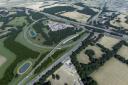An aerial view of the proposal for junction 28 on the M25 in Essex. Credit: National Highways