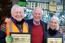 Barry Hearn presented certificates to Terry Barnard and Carol Tarrier.