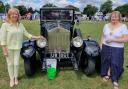 Dame Eleanor Laing MP and Town Mayor Cllr Barbara Scruton with the Copped Hall Rolls Royce