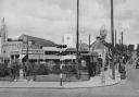 A nostalgic picture of Albert Crescent in South Chingford c1936 showing the Odeon Cinema, ornate street lanterns, a police box, drinking fountain, gardens and WC