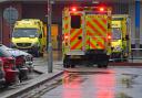 Ambulance - pensioner was taken to a hospital after a car crash involving a white Nissan Qashqai and a black Toyota Yaris