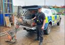 Recovered - PC Joe McCarthy with some of the machinery