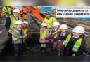 Councillor Darshan Sunger assisted the children from Epping Primary School in burying the time capsule