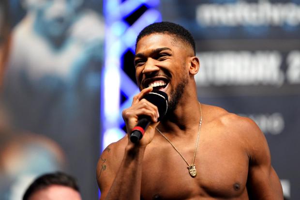 Epping Forest Guardian: Anthony Joshua during a weigh in at The O2 London. Credit: PA