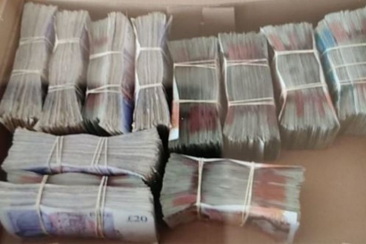Officers managed to seize a large amount of cash following a string of raids on the gangs locations. Photo: Met Police