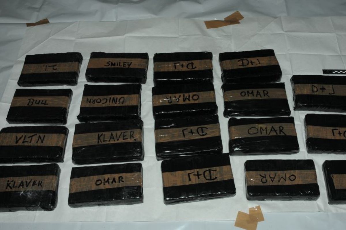 Several large shipments of cocaine such as this one were intercepted by the National Crime Agency. Photo: Met Police