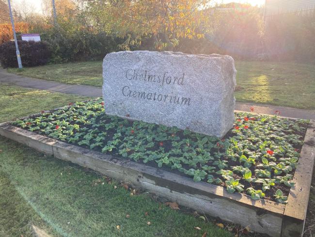 Outside Chelmsford Crematorium
Credit: Charlie Ridler