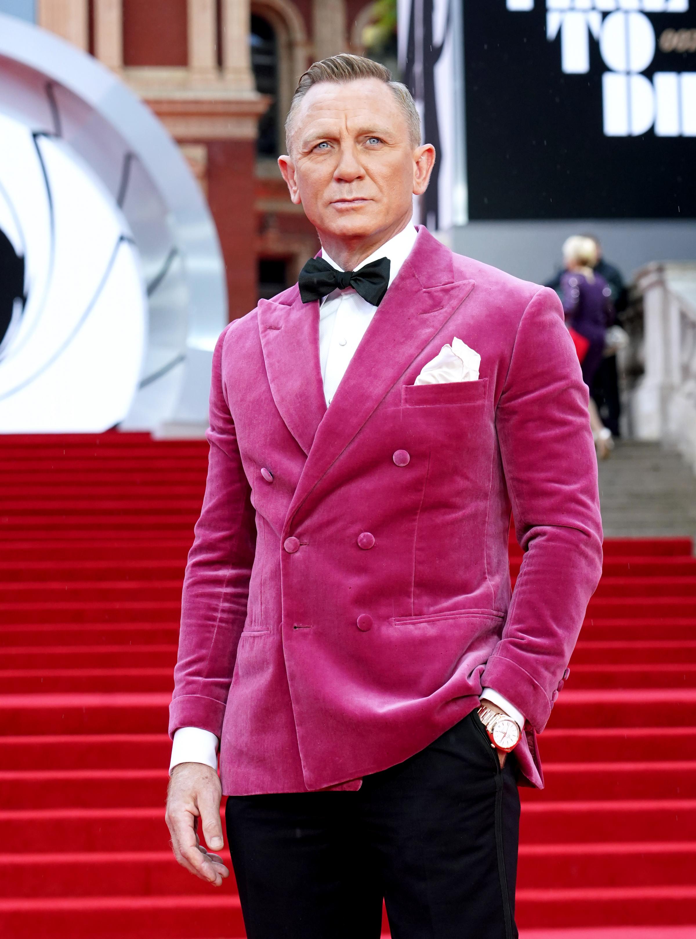 Daniel Craig attending the World Premiere of No Time To Die at the Royal Albert Hall Photo: PA