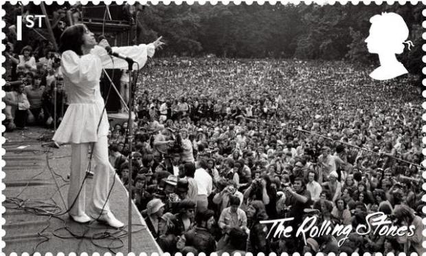 Epping Forest Guardian: Rolling Stones stamp from their Hyde Park performance in 1969 (Royal Mail/PA)