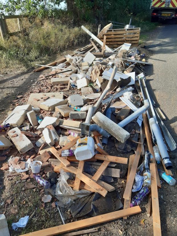 A fly-tip in the Colchester borough. Credit: Colchester Borough Council. Permission for use for all LDRS partners.