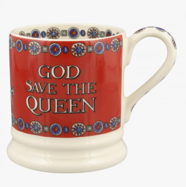 Epping Forest Guardian: Queen's Platinum Jubilee God Save The Queen 1/2 Pint Mug (Emma Bridgewater)) 