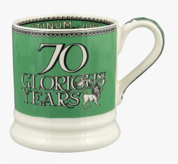 Epping Forest Guardian: Queen's Platinum Jubilee 70 Glorious Years 1/2 Pint Mug (Emma Bridgewater