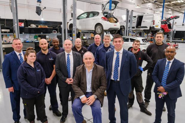 Robert Halfon MP with some of the team at Bristol Street Motors Harlow Peugeot Service Centre