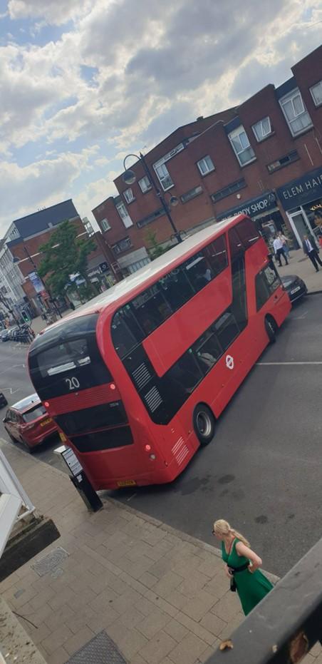 Epping Forest Guardian: Bus struggling to turn on High Road Picture: Hilary Kruger