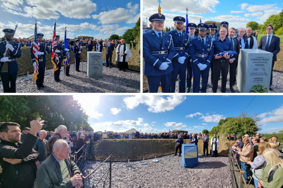 Memorial unveiled to Second World War Willingale Airfield 