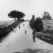 Cyclists and walkers in Old Church Road c1900. Credit: Gary Stone