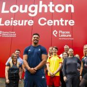 Olympic boxer Anthony Ogogo visits leisure centre for fun filled pool event