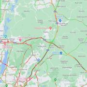 Long delays on the M25 affecting Epping Forest and Waltham Abbey. Picture: Google Maps.