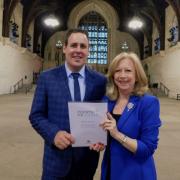 Waltham Abbey town councillor Shane Yerrell pictured with Epping Forest MP Dame Eleanor Laing