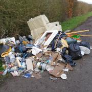 A fly tip in High Easter, Uttlesford, in 2019. Credit: Uttlesford District Council. Permission for use for all LDRS partners.