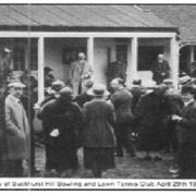 The opening day of the Buckhurst Hill Bowling and Lawn Tennis Club on April 29, 1922