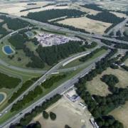An aerial view of the proposal for junction 28 on the M25 in Essex. Credit: National Highways