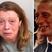 Woman (left) who killed her husband (right) while he lay in bed jailed for minimum of 17 years