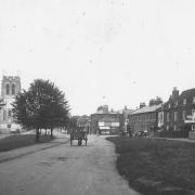 An old view of the approach to the town from the south. Credit: Gary Stone