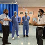 Staff - Professor Neil Mortensen, President of The Royal College of Surgeons of England, during a visit to the surgical hub