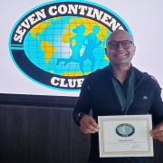 Pesh Kapasiawala has become a member of the Seven Continents Club.
