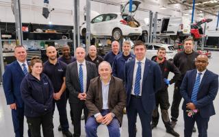 Robert Halfon MP with some of the team at Bristol Street Motors Harlow Peugeot Service Centre