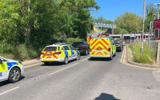 Emergency - Police and ambulance service vehicles are at Sawbridgeworth station