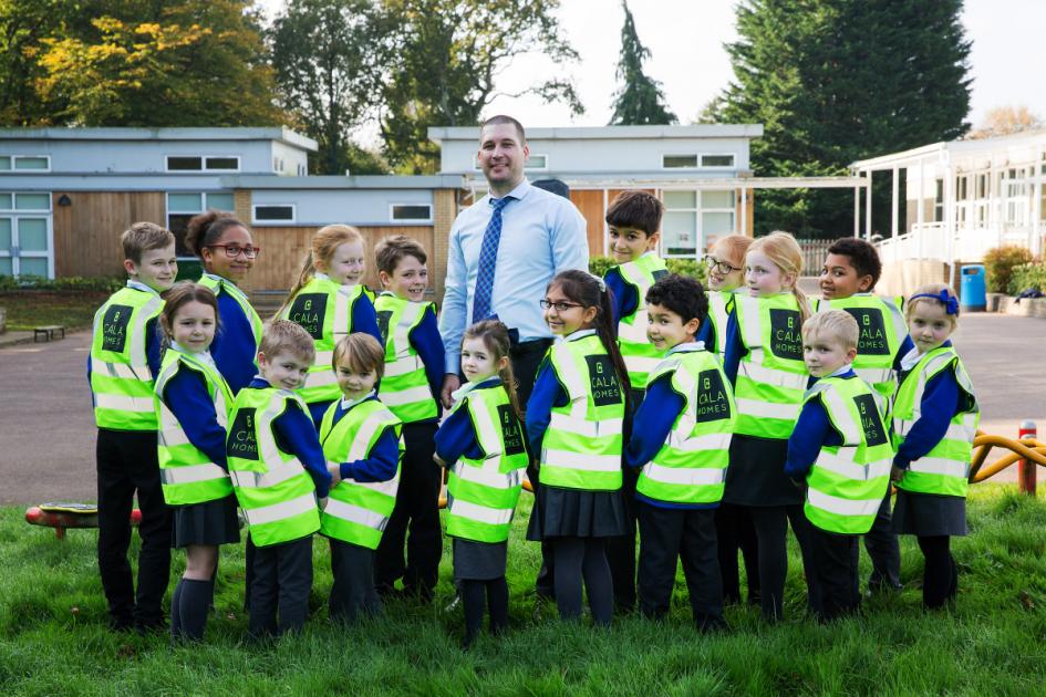 Hi-vis vests donated to pupils to keep them safe on school trips 